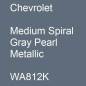 Preview: Chevrolet, Medium Spiral Gray Pearl Metallic, WA812K.